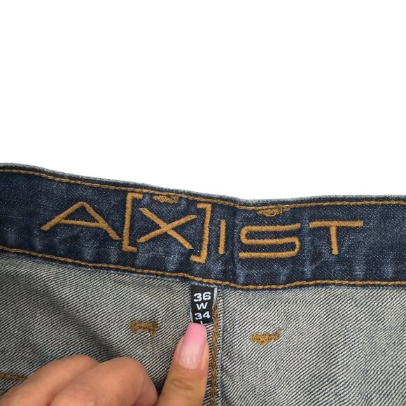 Axist Men's Blue Denim Jeans 36W 34L Straigth Classic Fit - Picture 2 of 12